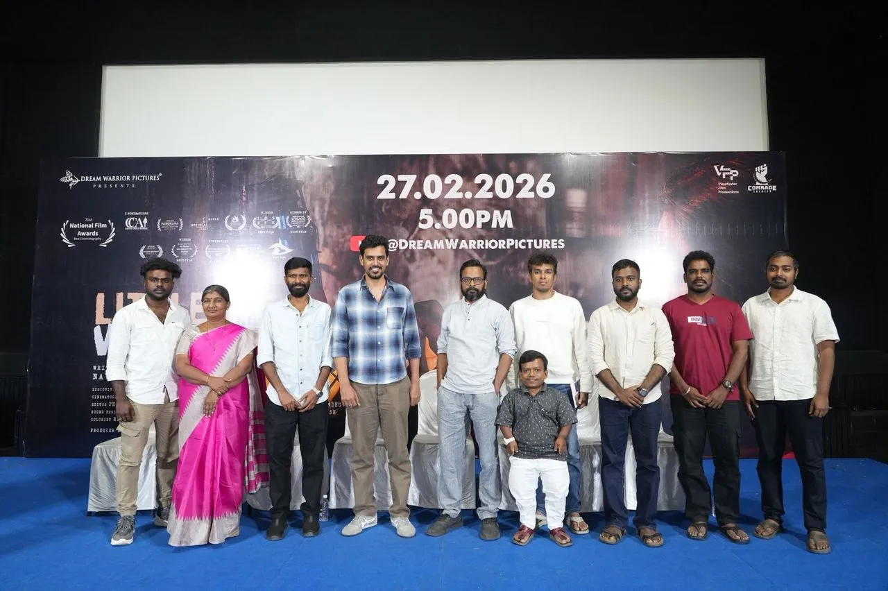 Little Wings short film team on stage at Dream Warrior Pictures press meet