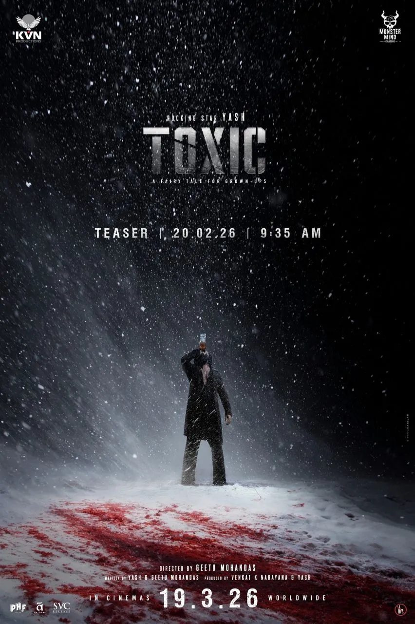 Toxic teaser announcement poster featuring Yash as Raya