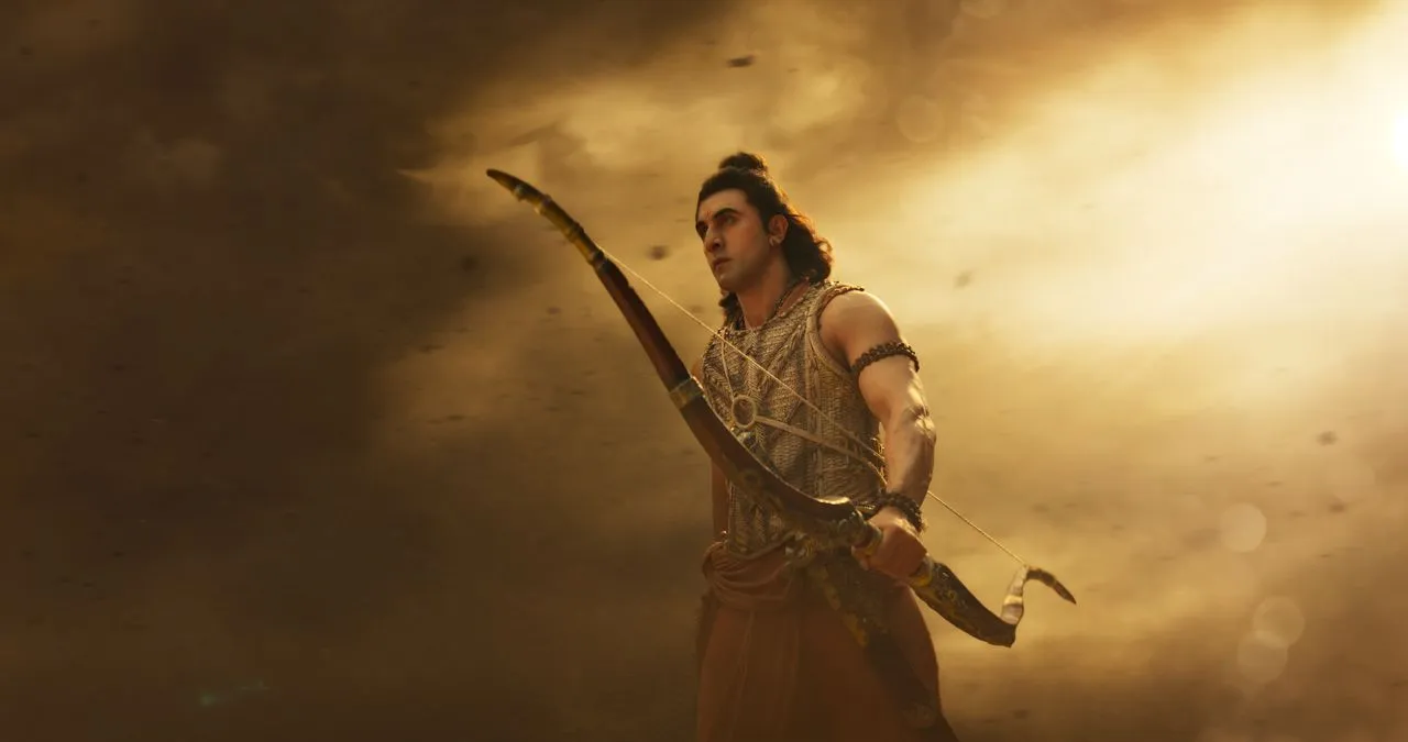Ranbir Kapoor as Rama wielding a bow in Ramayana first look