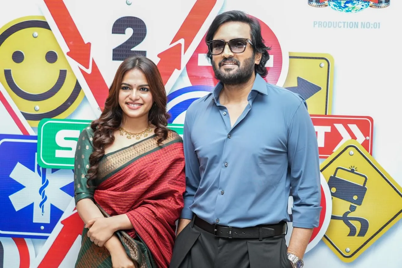 Santhanam and Gopika Ramesh at the Santa 20 launch event