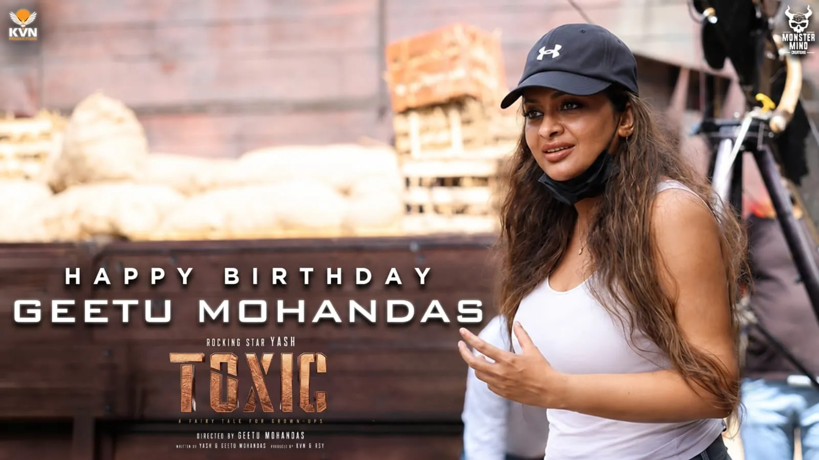 Geetu Mohandas on the set of Toxic in a behind-the-scenes still released for her birthday
