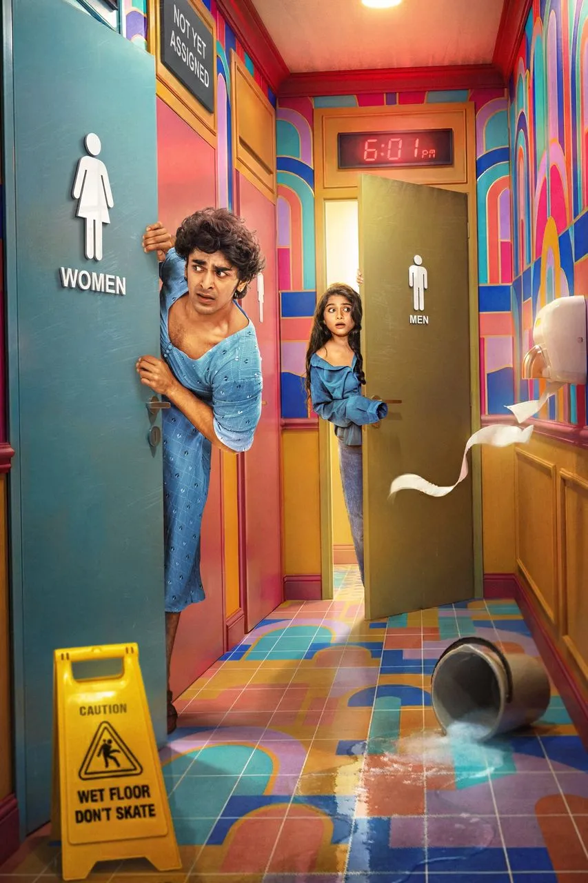 Double Occupancy poster showing the dual identity concept