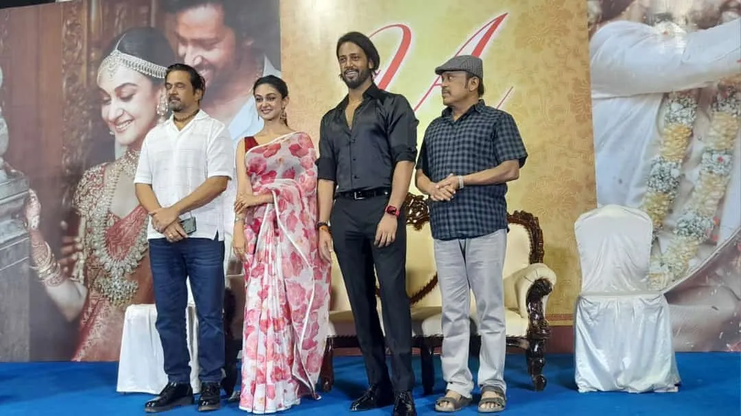 Aishwarya Arjun and Umapathy Ramaiah Greet the Press After their Grand Wedding