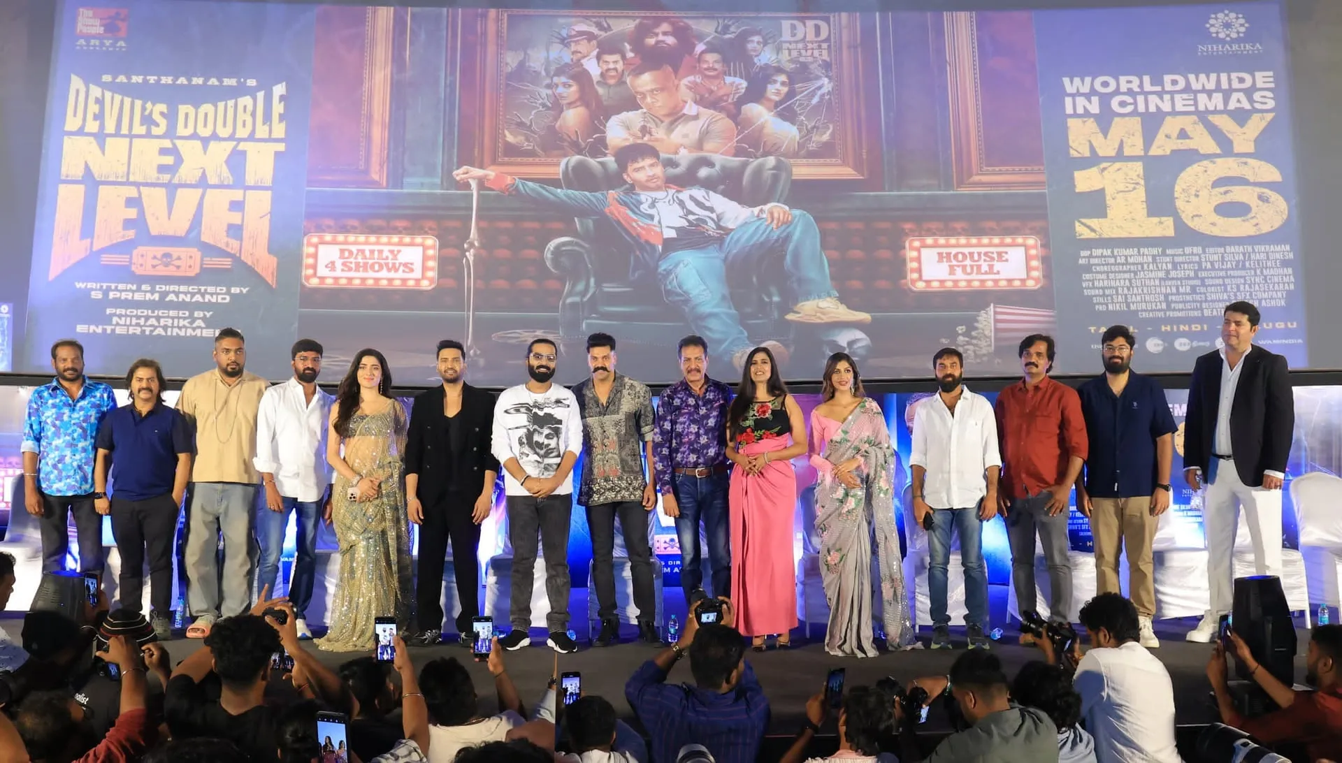Santhanam Credits Silambarasan for Career Launch at Devil's Double Next Level Event