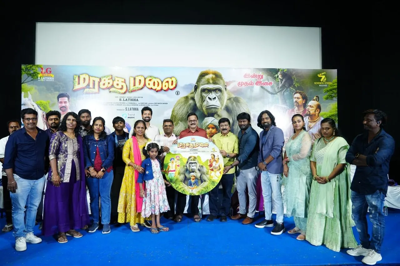Maragatha Malai cast and crew at the music and trailer launch in Chennai