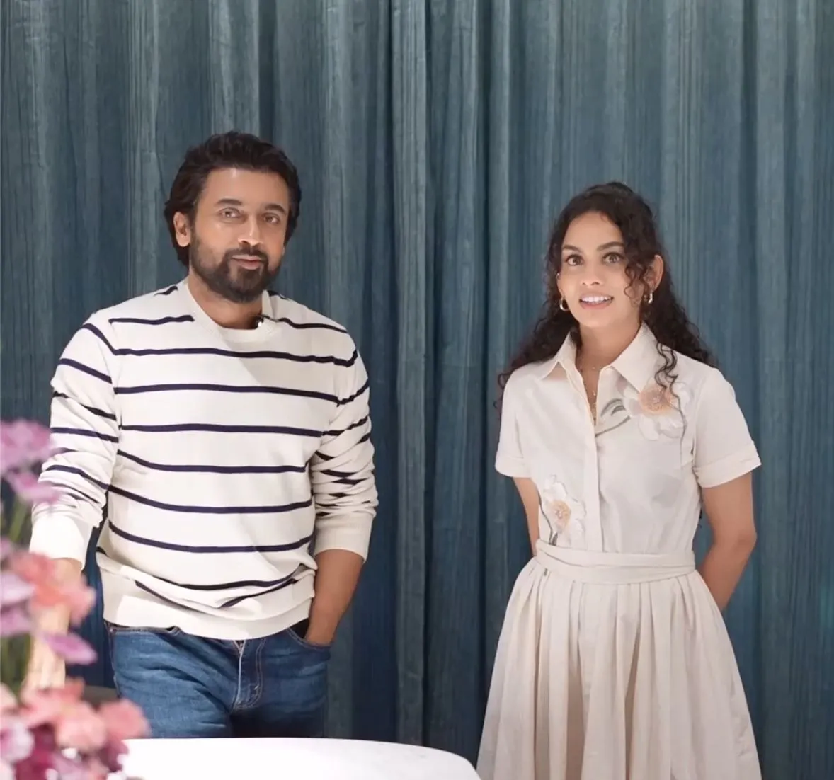 Actor Suriya meets singer Dhee in Colombo to discuss Vari Vari