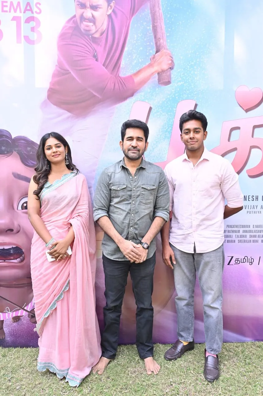 Vijay Antony with Pookie lead pair RK Dhanusha and Ajay Dhishan