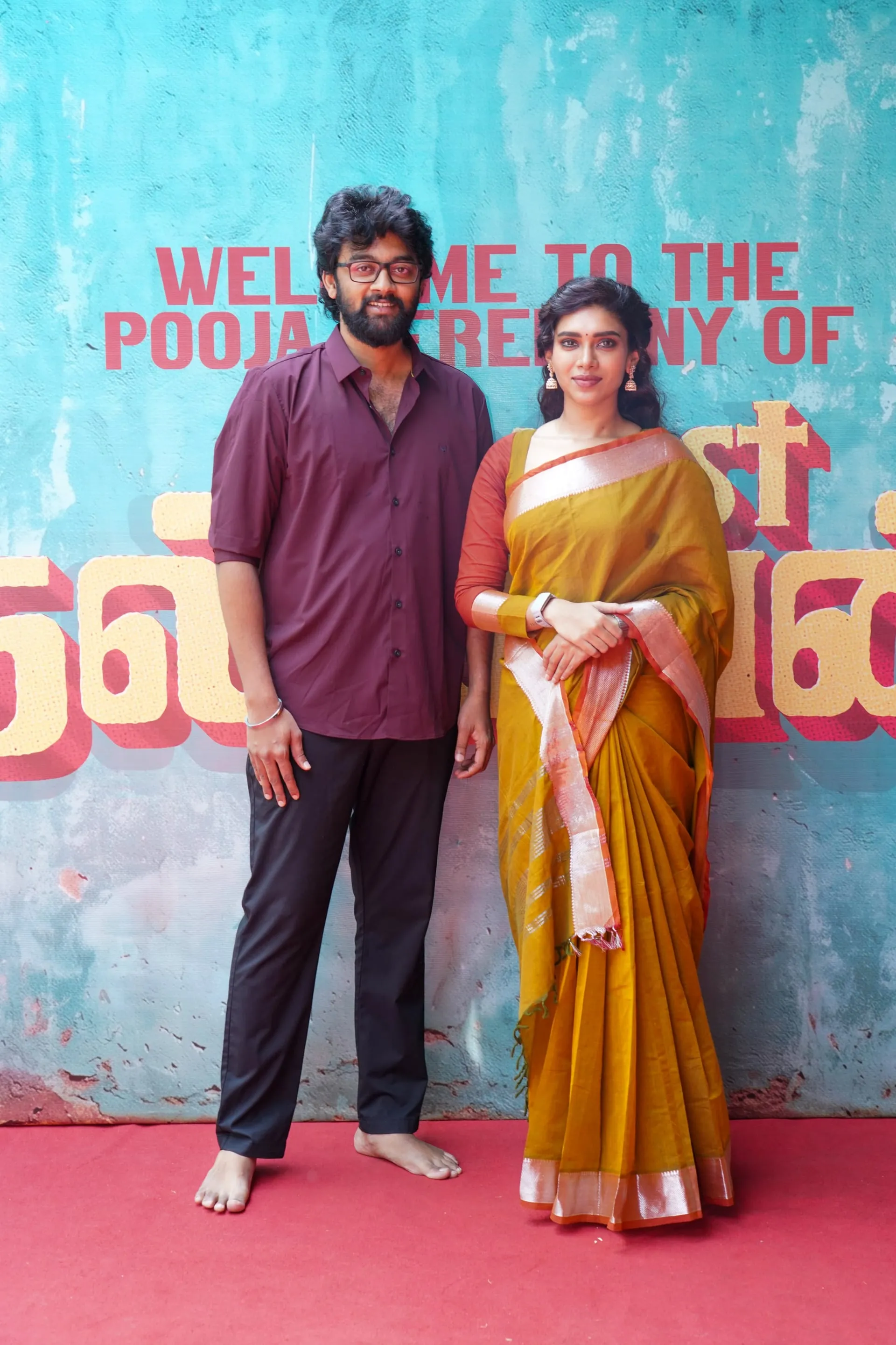 Raju Jeyamohan and Dushara Vijayan, who leads the film opposite him.