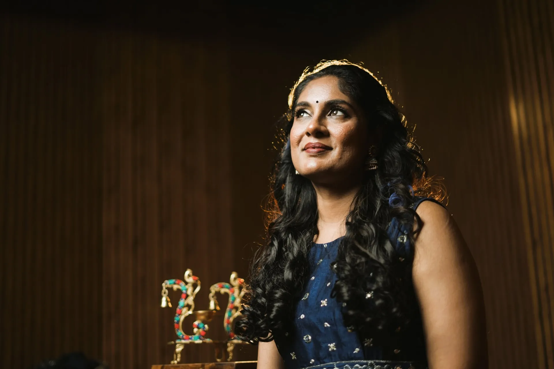 Charulatha Mani. Thendralil is her debut as composer and lyricist on her own track.