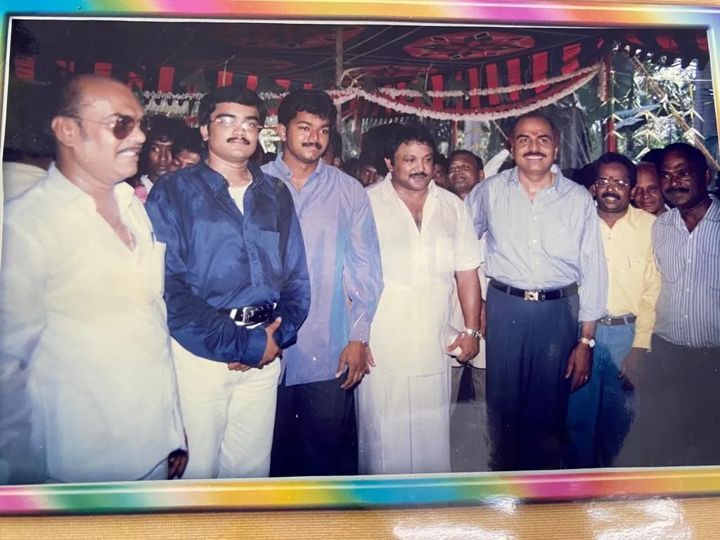 A throwback frame from a Super Good Films function with R B Choudary and the young actors of his early-2000s slate