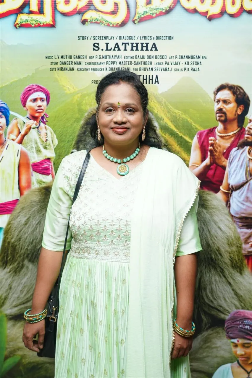 Director S. Latha at the Maragatha Malai launch
