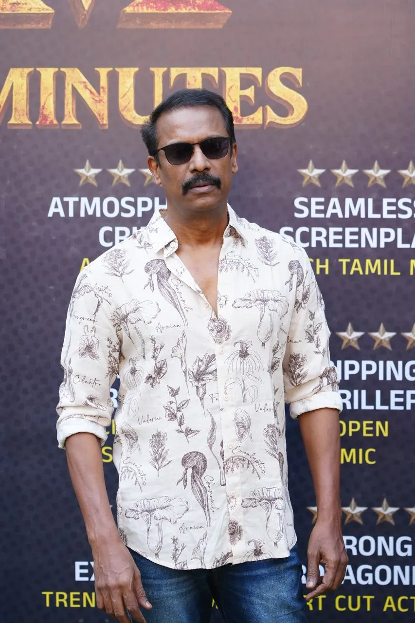 Cast member at the Thadayam success meet event