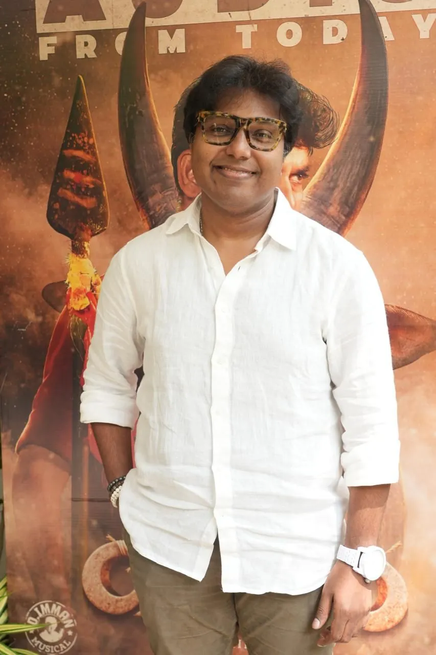 Composer D. Imman at the Vadam audio launch
