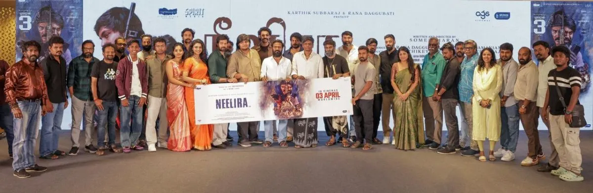 The full Neelira team with filmmakers at the pre-release event