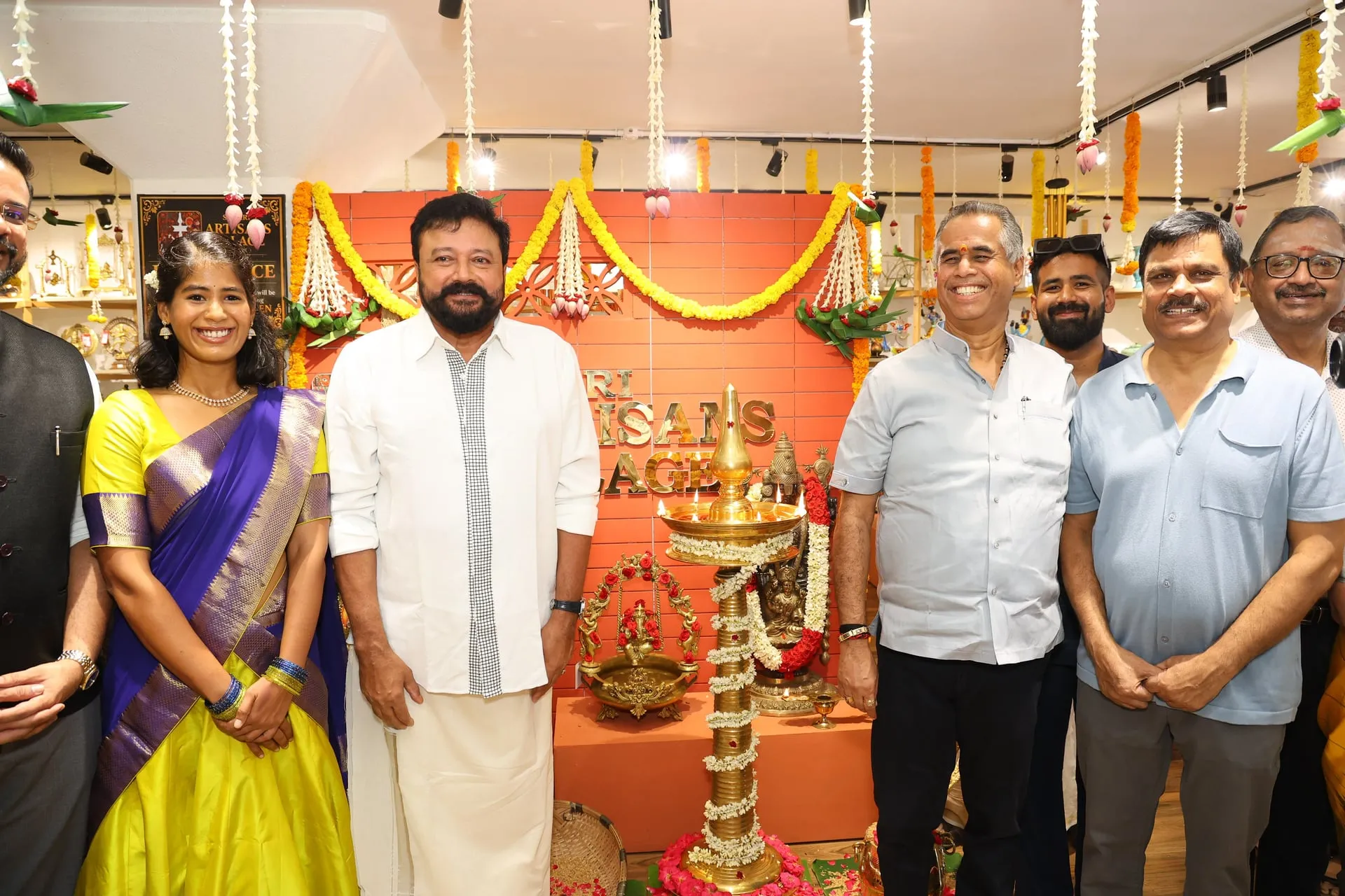 Jayaram with the Sabari Group team at the opening of Sabari Artisans Village