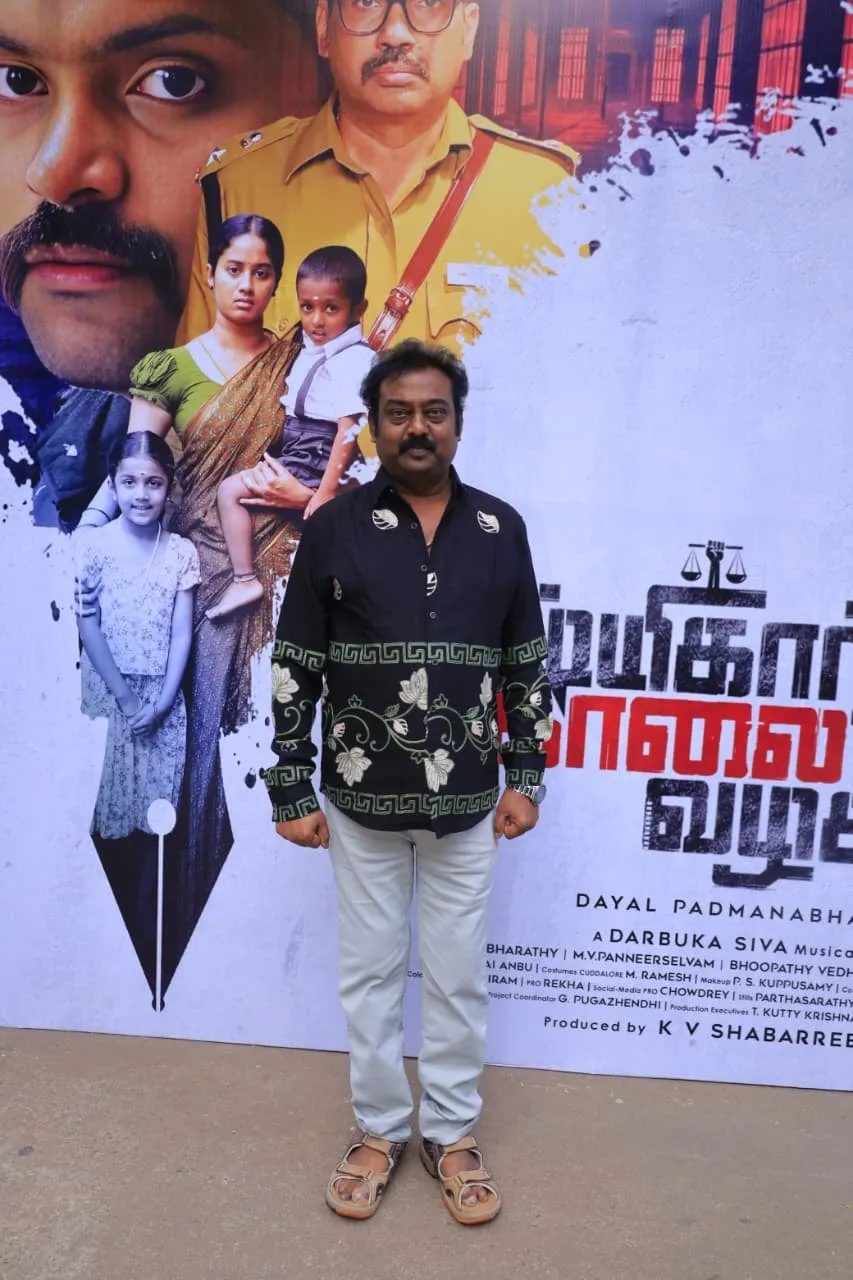 A cast member of Lakshmikanthan Kolai Vazhakku at the Chennai event