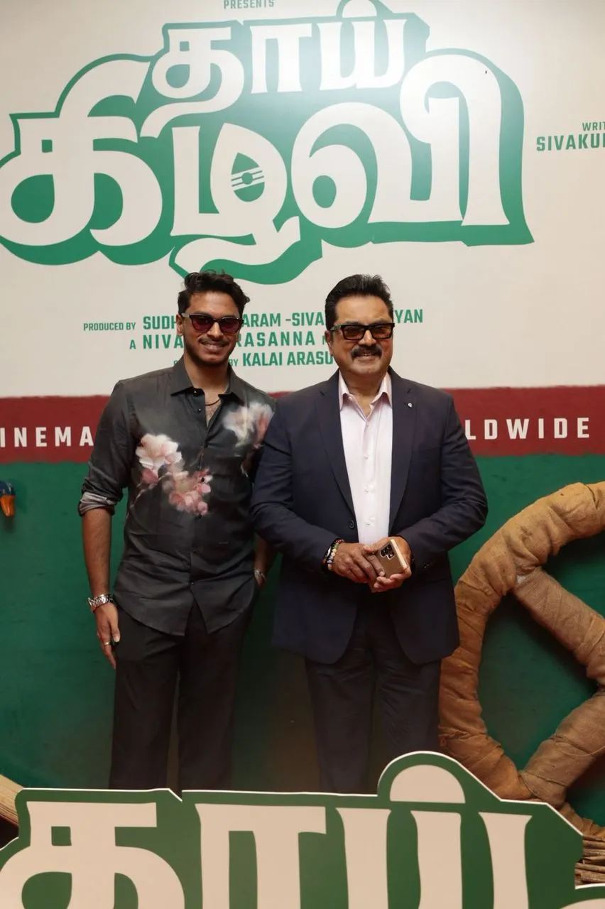 Actor Sarathkumar at the Thaai Kizhavi pre-release event