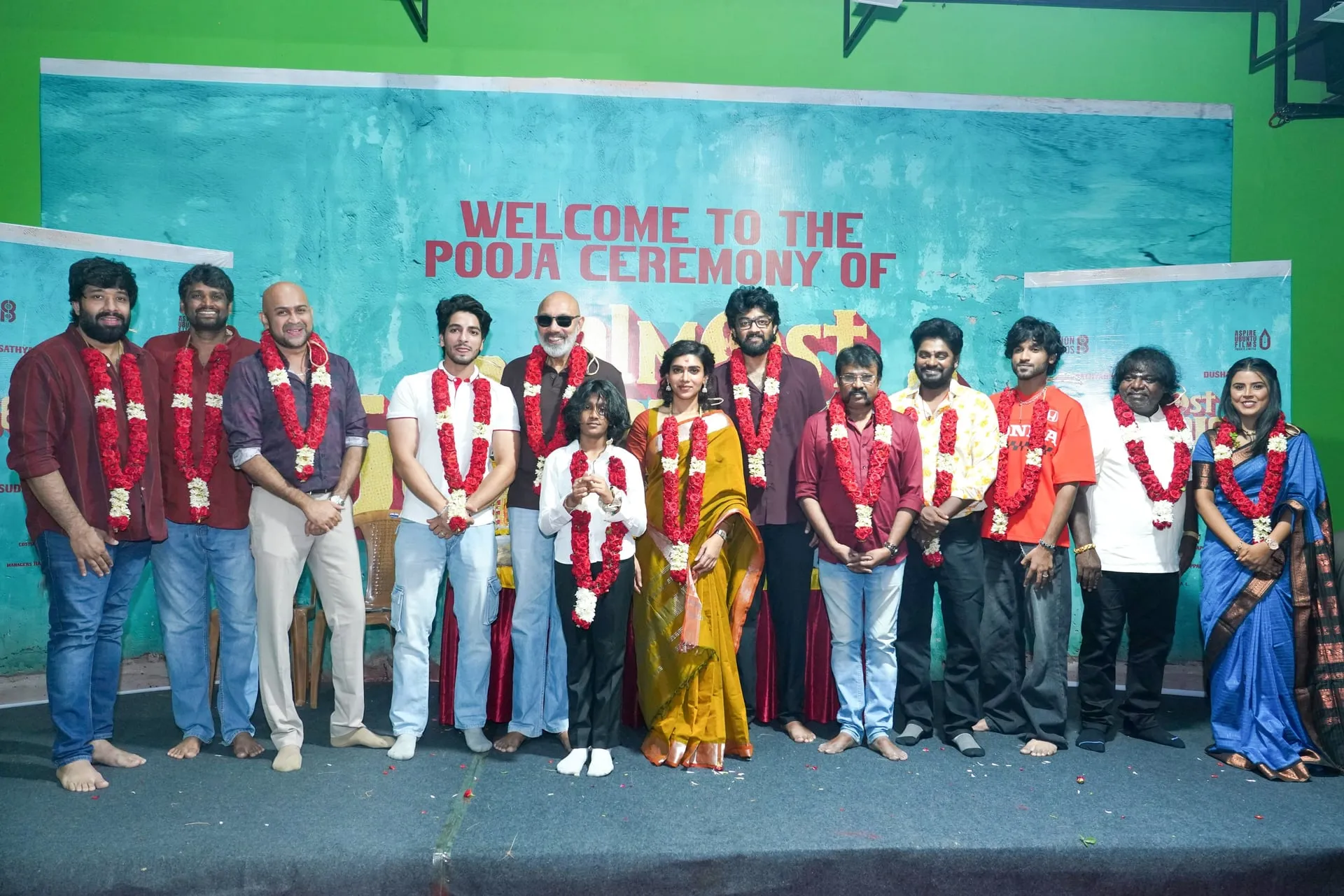 The Almost Nallavan cast and crew at the film's launch pooja.