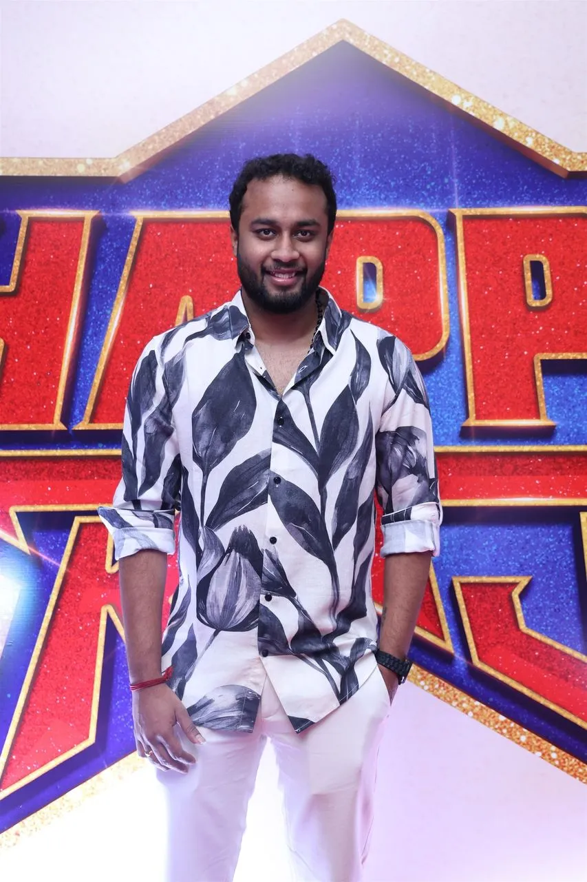 Co-producer Jaikanth Suresh at the Happy Raj pre-release event